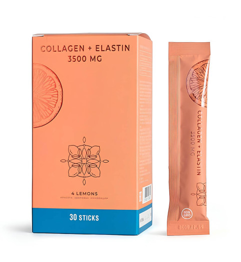 4Lemons Collagen + Elastin 3500 / Морской коллаген с эластином и экстрактом грейпфрута, 3 упаковки по 30 стиков (рекомендованный курс) 4Lemons Collagen + Elastin 3500 / Морской коллаген с эластином и экстрактом грейпфрута, 3 упаковки по 30 стиков (рекомендованный курс)