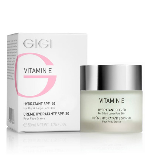 GIGI (ДжиДжи) Vitamin E Moisturizer for oily and large pore skin / Крем увлажняющий для жирной и комбинированной кожи SPF 20, 50 мл GIGI (ДжиДжи) Vitamin E Moisturizer for oily and large pore skin / Крем увлажняющий для жирной и комбинированной кожи SPF 20, 50 мл