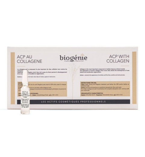 Biogenie (Биожени) A.C.P. Сollagene / Ампулы с коллагеном растительного происхождения (PH 7,0+-0,5), 10 ампул по 3 мл Biogenie (Биожени) A.C.P. Сollagene / Ампулы с коллагеном растительного происхождения (PH 7,0+-0,5), 10 ампул по 3 мл
