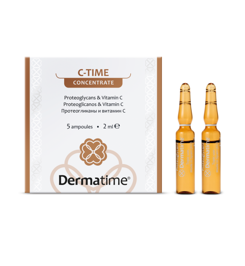 Dermatime C-Time Proteoglycans & Vitamin C / Протеогликаны и витамин С коктейль в ампулах, 5*2 мл Dermatime C-Time Proteoglycans & Vitamin C / Протеогликаны и витамин С коктейль в ампулах, 5*2 мл