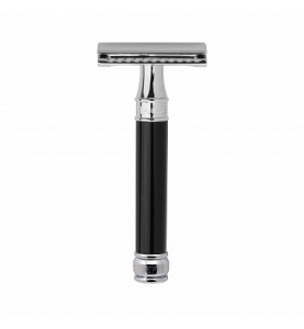 Т-образный станок Edwin Jagger DE86BL, черная смола, хром Т-образный станок Edwin Jagger DE86BL, черная смола, хром