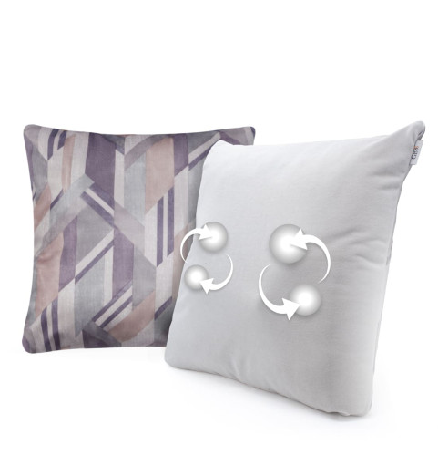 Беспроводная массажная интерьерная подушка GESS Decora - серая Беспроводная массажная интерьерная подушка GESS Decora - серая