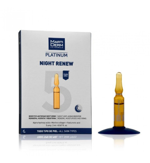 Martiderm Platinum Night Renew / Ампулы Ночное восстановление, 5х2 мл