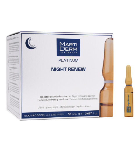 Martiderm Platinum Night Renew / Ампулы Ночное восстановление, 30х2 мл