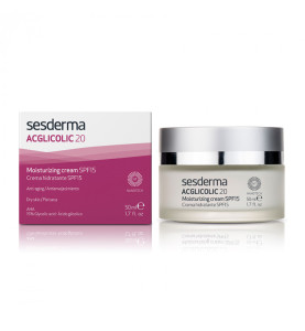 Sesderma Acglicolic 20 Moisturizing Cream SPF 15 / Крем увлажняющий с гликолевой кислотой SPF 15, 50 мл Sesderma Acglicolic 20 Moisturizing Cream SPF 15 / Крем увлажняющий с гликолевой кислотой SPF 15, 50 мл