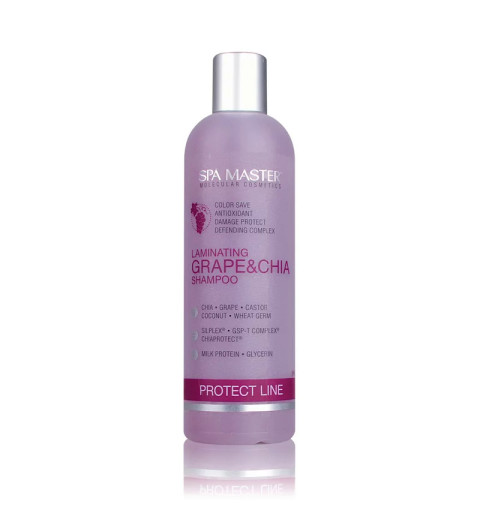 Spa Master Laminating Shampoo pH 4,5 / Ламинирующий шампунь с виноградом и чиа рH 4,5, 330 мл